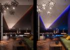 These photos show the completed interior and the different lighting layers that create various scenarios and moods. (Interior designed by Vaida Atkočaitytė-Dališanskienė and Karolina Olechnovič)
